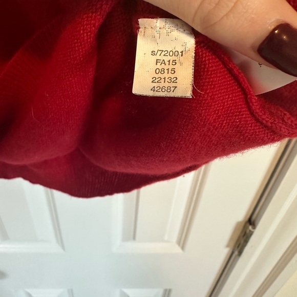 Vintage Charter Club Red V-Neck Sweater - Picture 3 of 3